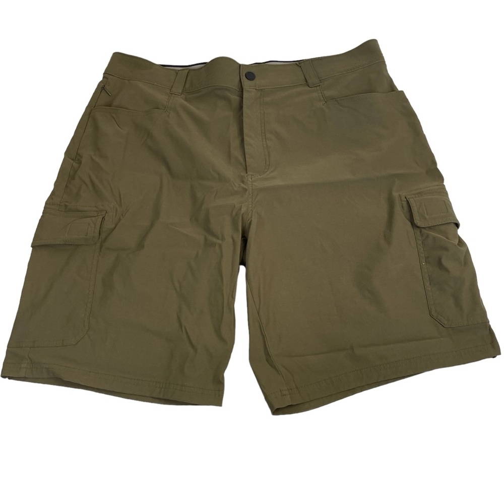 Orvis Shorts Mens 40x10 Olive Green Cargo Outdoors Flex Stretch Camping Hiking